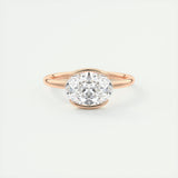Solitaire Engagement Ring Featuring 1.91 CT Oval Moissanite 15