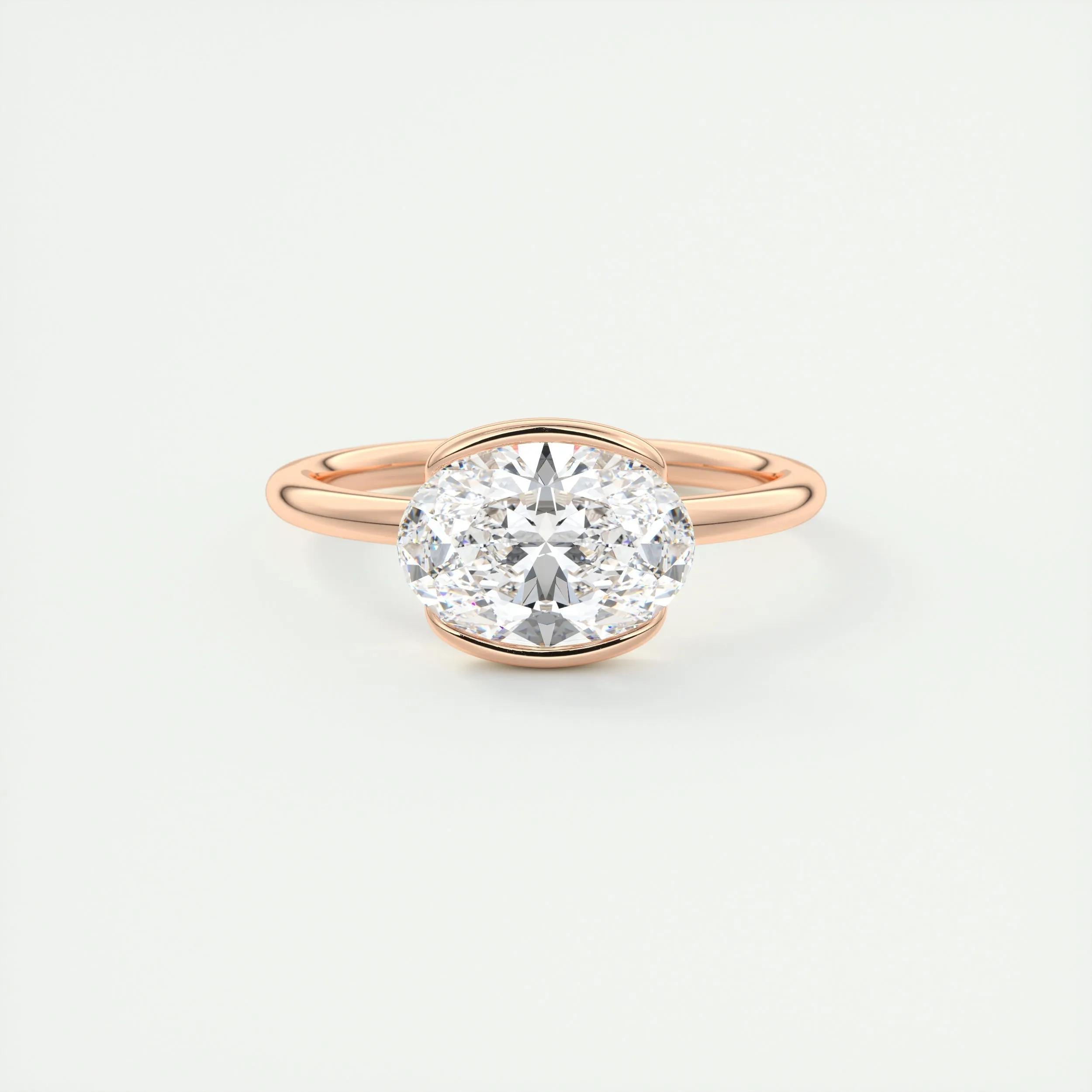 Solitaire Engagement Ring Featuring 1.91 CT Oval Moissanite 15