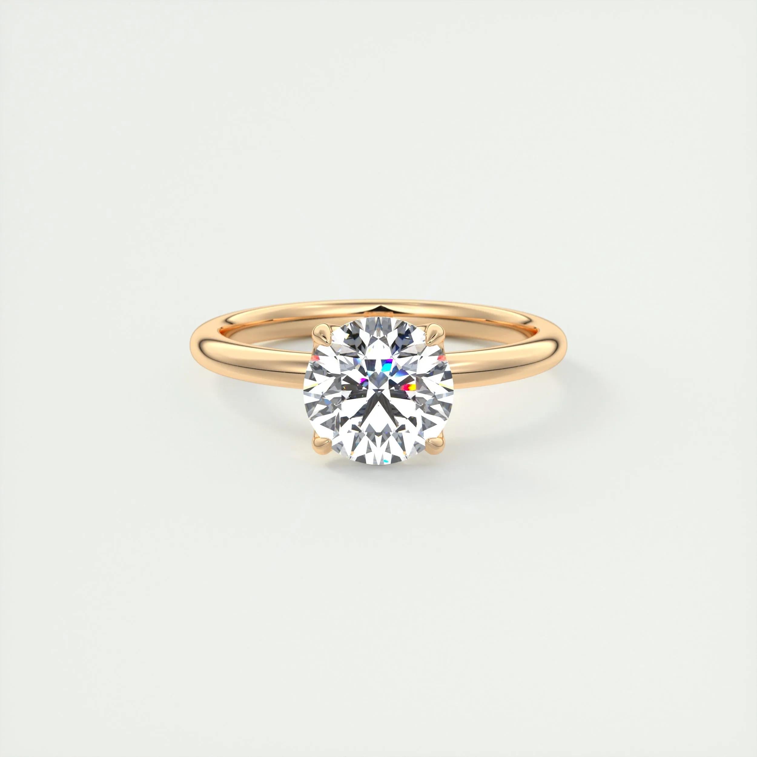 Solitaire Engagement Ring Featuring 1.35 CT Round Moissanite 15