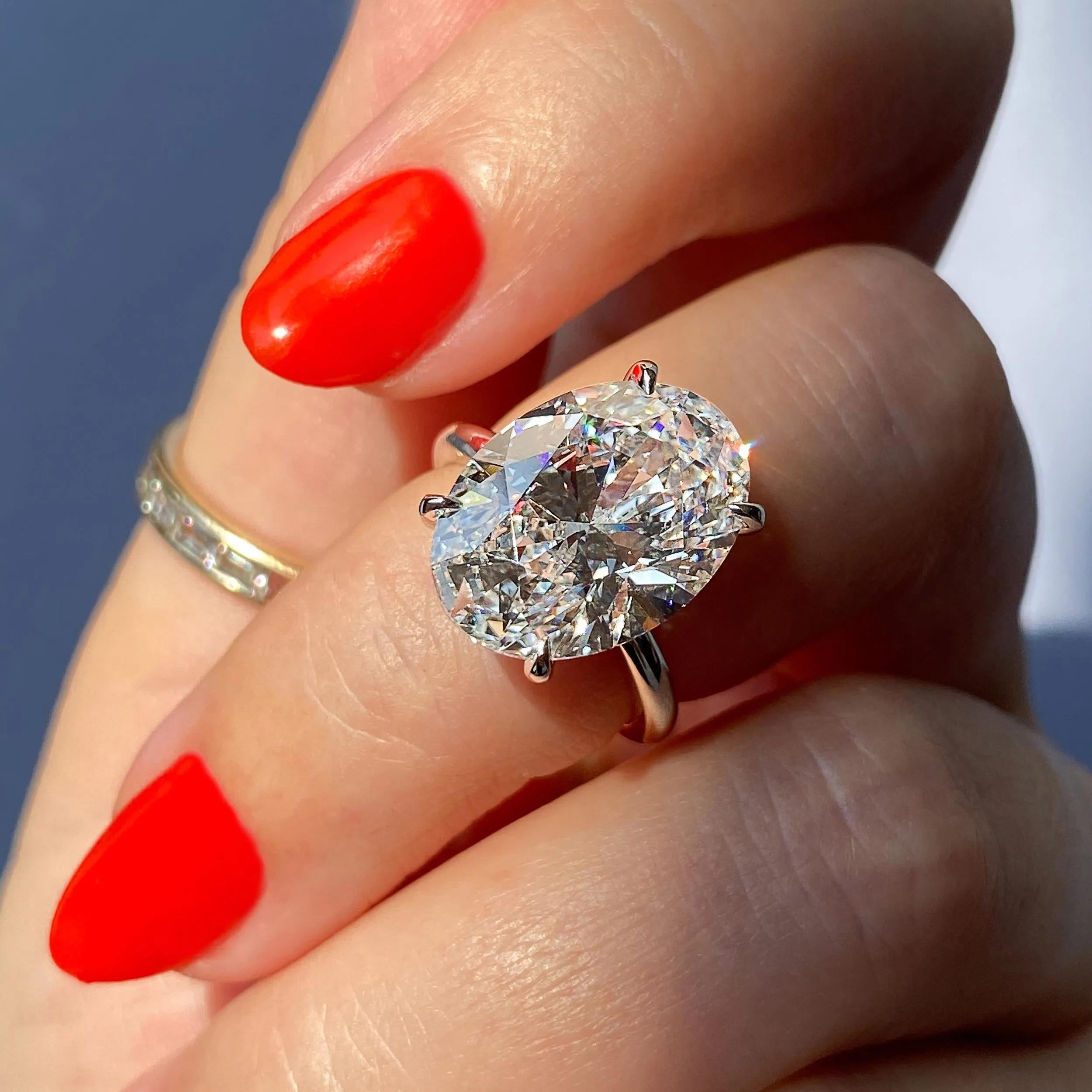 Hidden Halo Engagement Ring Featuring 1.91 CT Oval Moissanite 2
