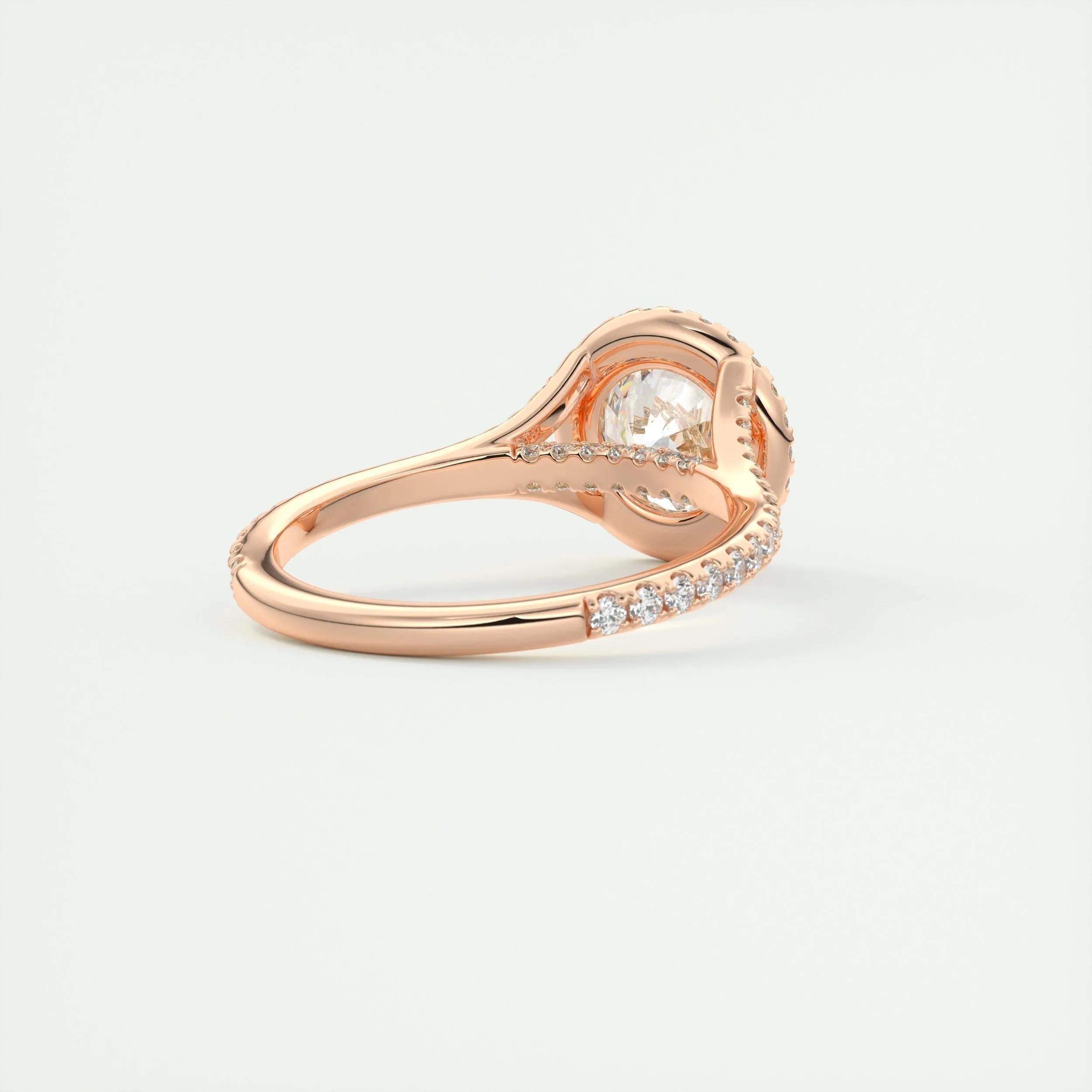 Halo Split Engagement Ring Featuring 2.0 CT Round Moissanite 15