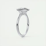 Solitaire Bezel Engagement Ring Featuring 1.91 CT Oval Moissanite 7