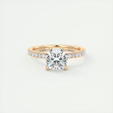 Pave Engagement Ring Featuring 2.15 CT Cushion Moissanite 15