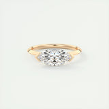 Solitaire Bezel Engagement Ring Featuring 1.98 CT Marquise Moissanite 15