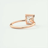 Solitaire Bezel Engagement Ring Featuring 2.08 CT Princess Moissanite 14