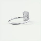 Solitaire Engagement Ring Featuring 1.91 CT Emerald Moissanite 4