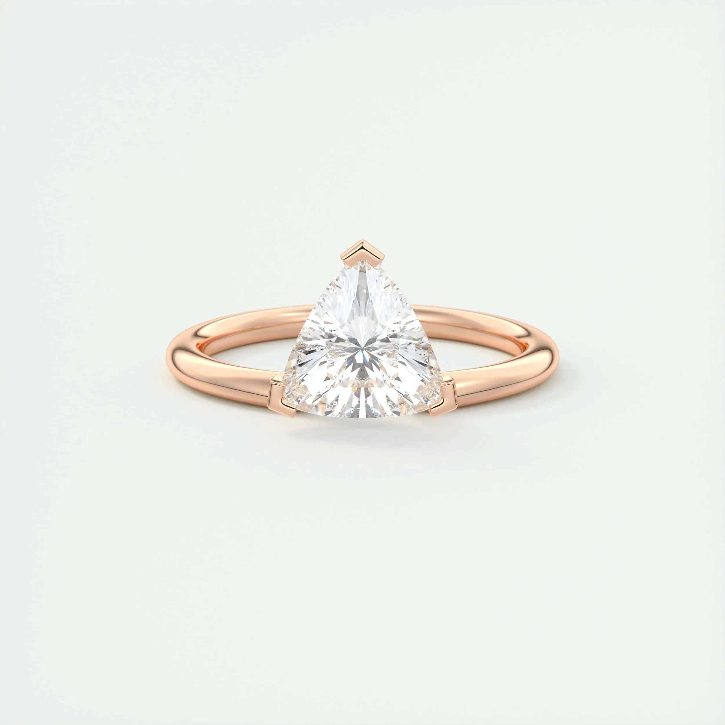 Solitaire Bezel Engagement Ring Featuring 1.44 CT Trillion Moissanite 15
