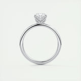 Solitaire Engagement Ring Featuring 1.91 CT Oval Moissanite 8