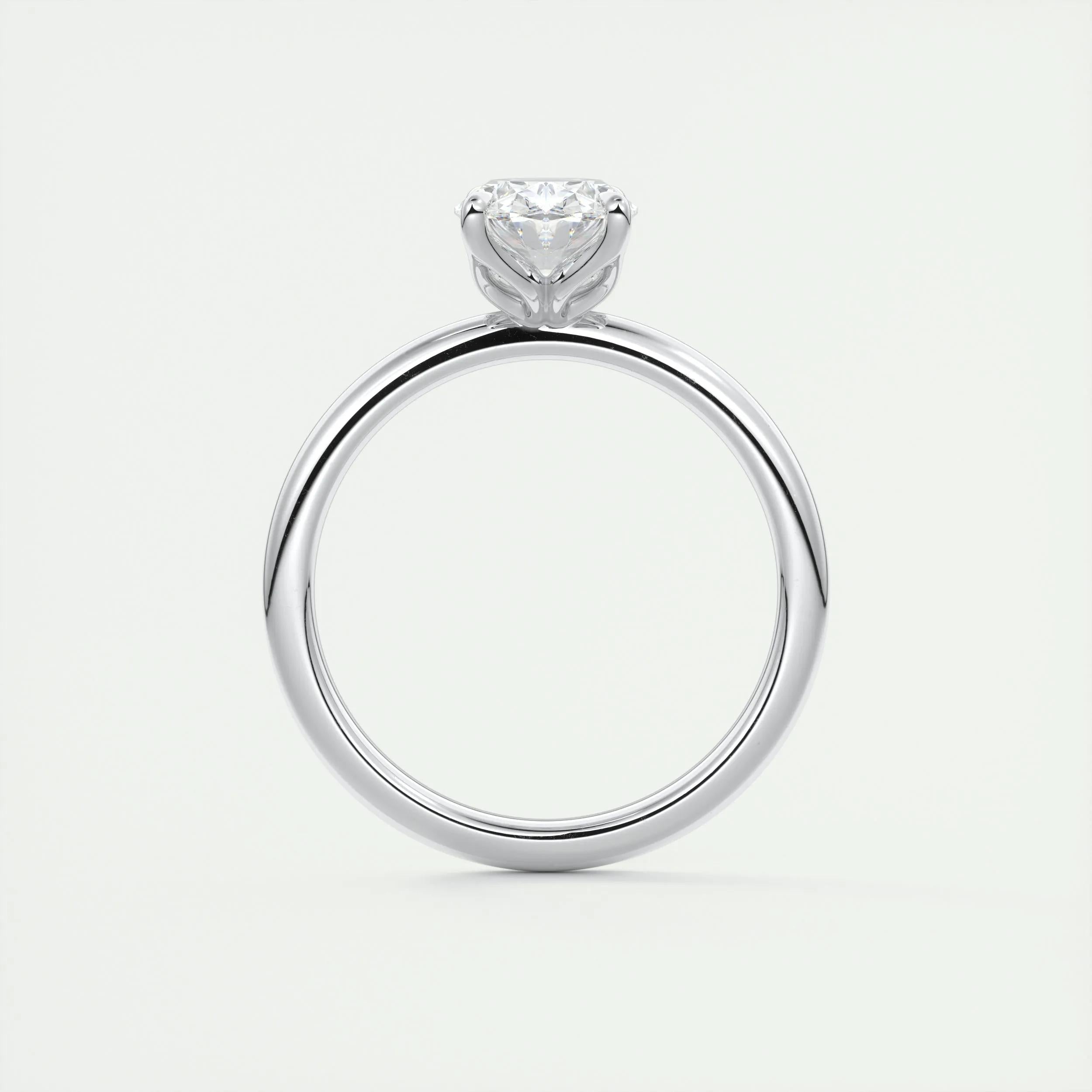 Solitaire Engagement Ring Featuring 1.91 CT Oval Moissanite 8