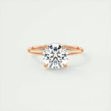 Hidden Halo Engagement Ring Featuring 2.0 CT Round Moissanite 15