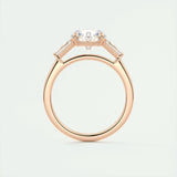 2.0 CT Round Cut Three Stone Moissanite Engagement Ring 15