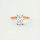 Hidden Halo Engagement Ring Featuring 2.10 CT Radiant Moissanite 15