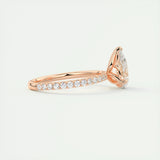 Pave Engagement Ring Featuring 1.93 CT Pear Moissanite 7
