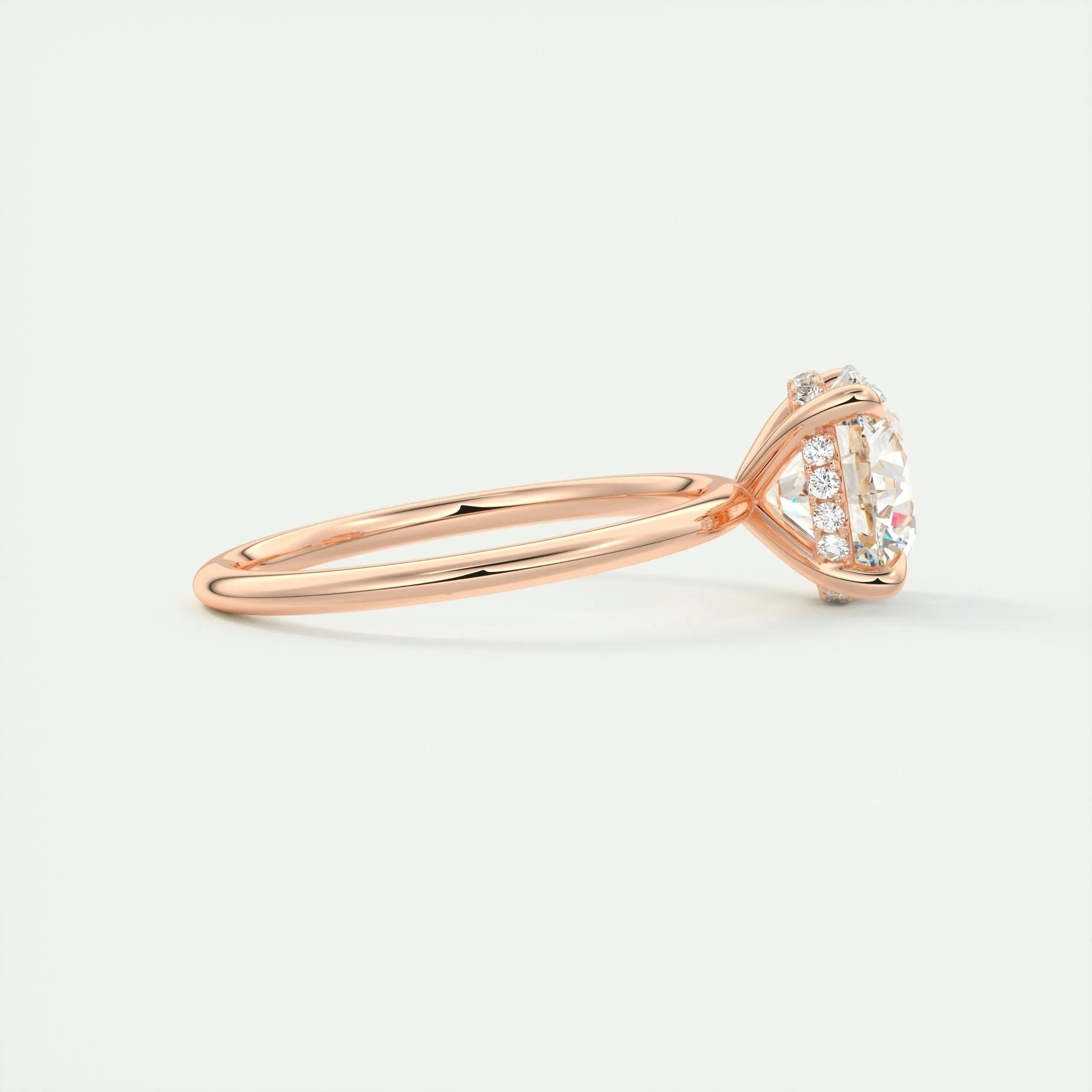 Hidden Halo Engagement Ring Featuring 2.0 CT Round Moissanite 16