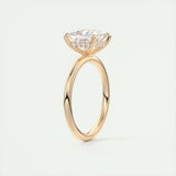 2.08 CT Princess Hidden Halo Moissanite Engagement Ring 18