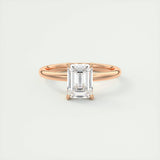 Solitaire Engagement Ring Featuring 1.91 CT Emerald Moissanite 15