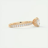 Pave Engagement Ring Featuring 2.15 CT Cushion Moissanite 16