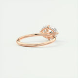 Hidden Halo Engagement Ring Featuring 1.91 CT Oval Moissanite 16