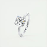 Solitaire Bezel Engagement Ring Featuring 2.03 CT Asscher Moissanite 5