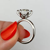 Solitaire Bezel Engagement Ring Featuring 1.35 CT Round Moissanite 24