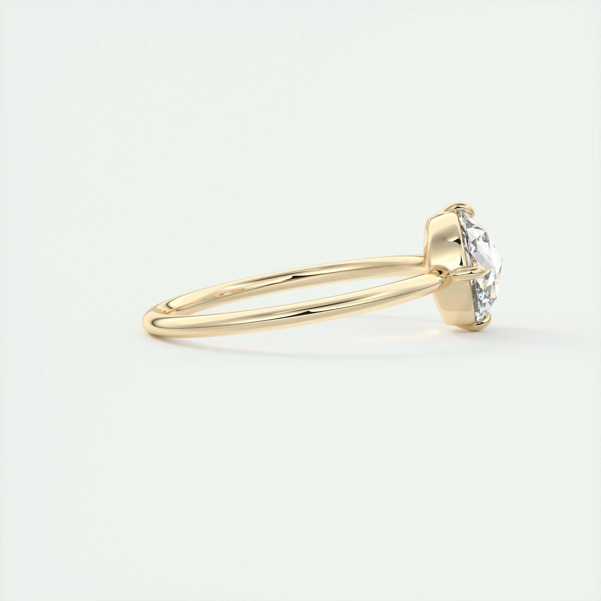 Solitaire Engagement Ring Featuring 1.19 CT Round Moissanite 9