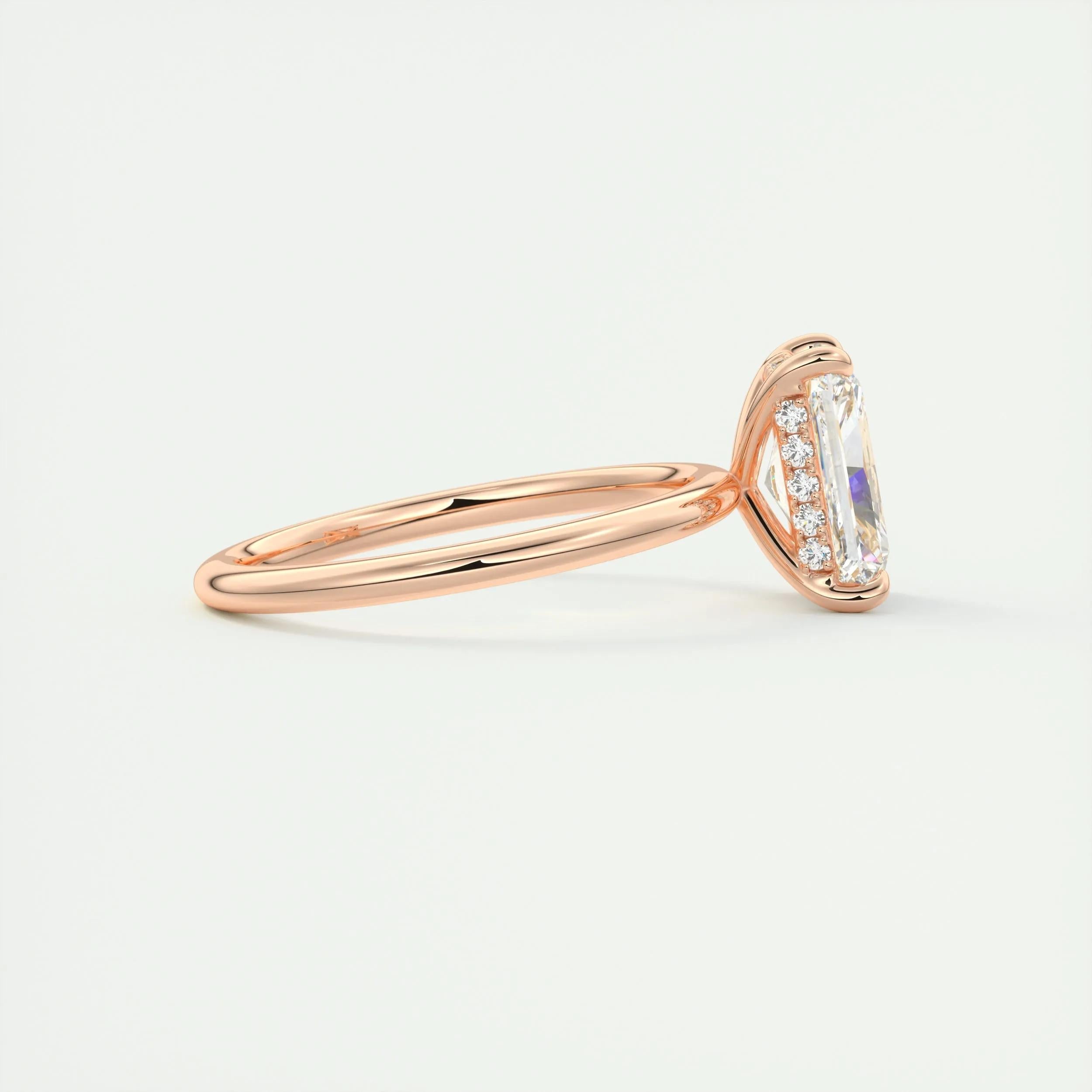Hidden Halo Engagement Ring Featuring 2.10 CT Radiant Moissanite 16