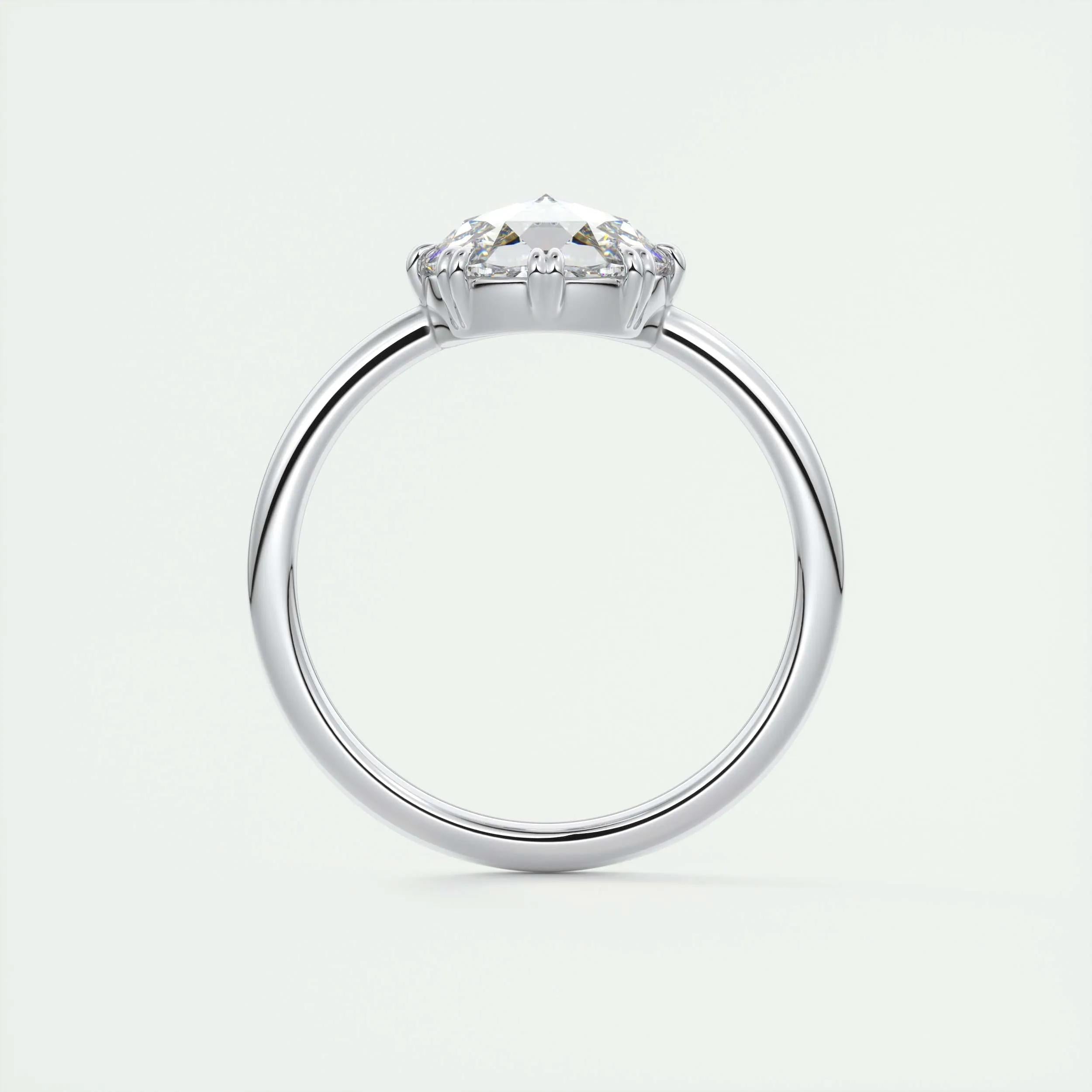 Solitaire Engagement Ring Featuring 1.35 CT Round Moissanite 8