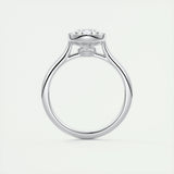 Solitaire Bezel Engagement Ring Featuring 1.91 CT Oval Moissanite 8