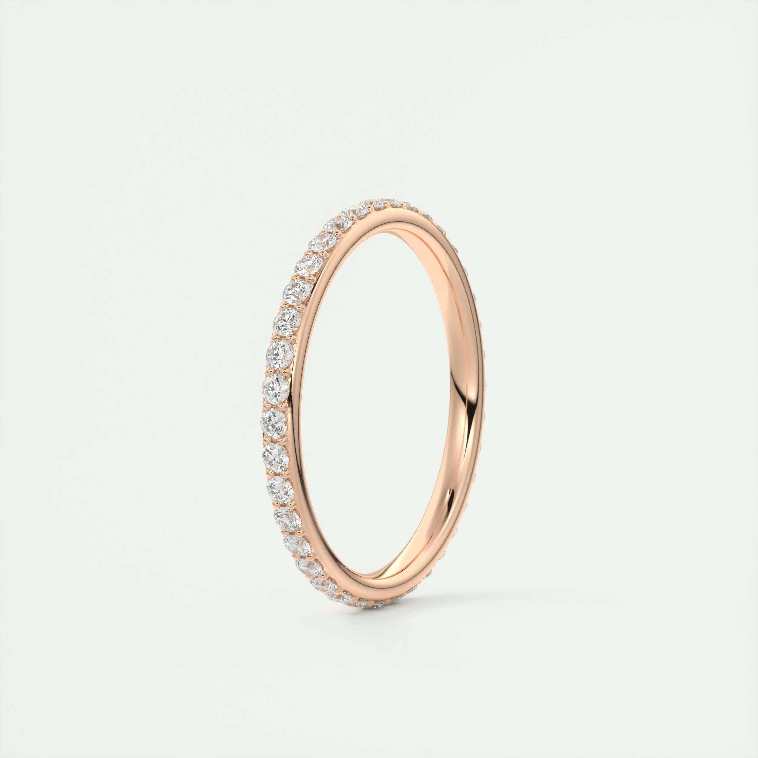 Full Eternity Wedding Band Featuring 0.74 TCW Round Moissanite 13