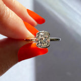 Solitaire Bezel Engagement Ring Featuring 2.15 CT Cushion Moissanite 2