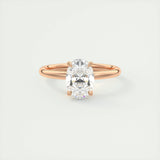Solitaire Engagement Ring Featuring 1.91 CT Oval Moissanite 16