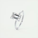 Solitaire Engagement Ring Featuring 1.91 CT Emerald Moissanite 5