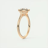 Solitaire Bezel Engagement Ring Featuring 2.0 CT Round Moissanite 17