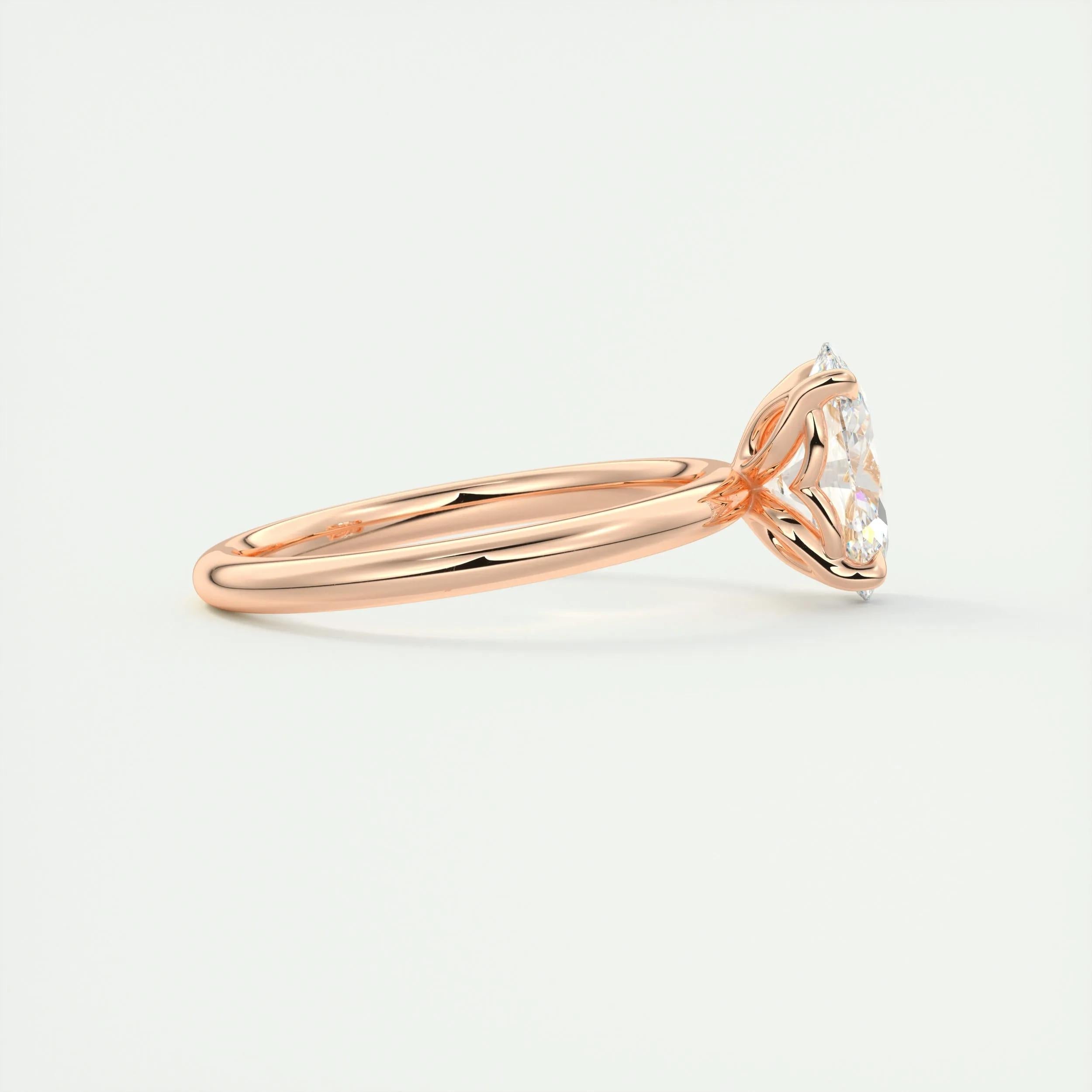 Solitaire Engagement Ring Featuring 1.91 CT Oval Moissanite 17