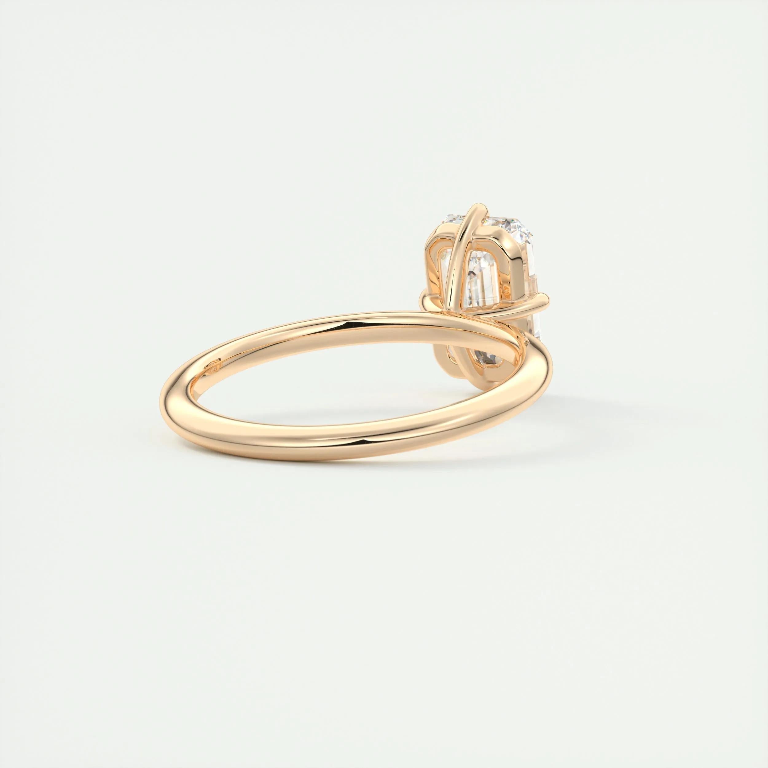 Solitaire Engagement Ring Featuring 1.91 CT Emerald Moissanite 17