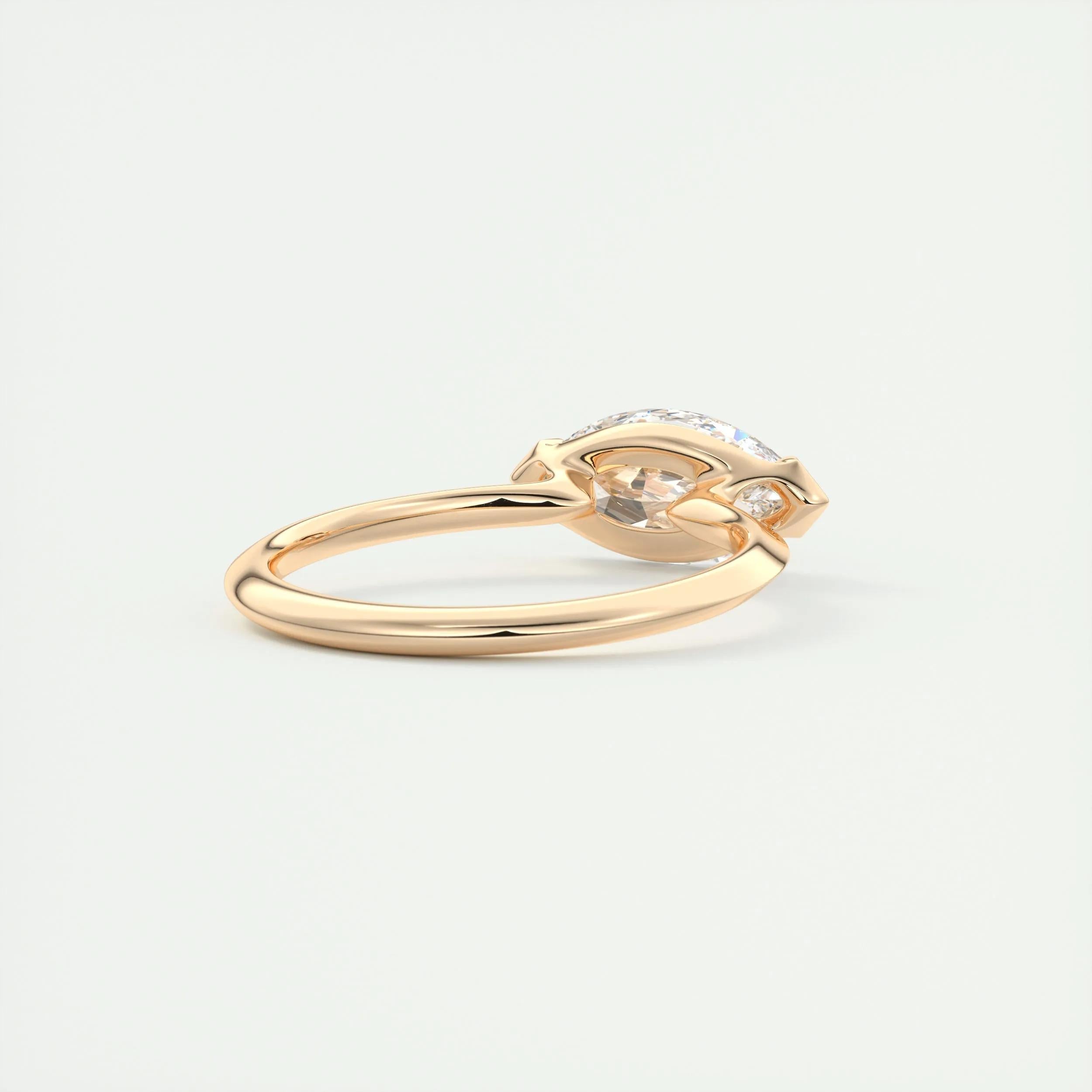 Solitaire Bezel Engagement Ring Featuring 1.98 CT Marquise Moissanite 17