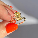 Solitaire Bezel Engagement Ring Featuring 1.91 CT Emerald Moissanite 29