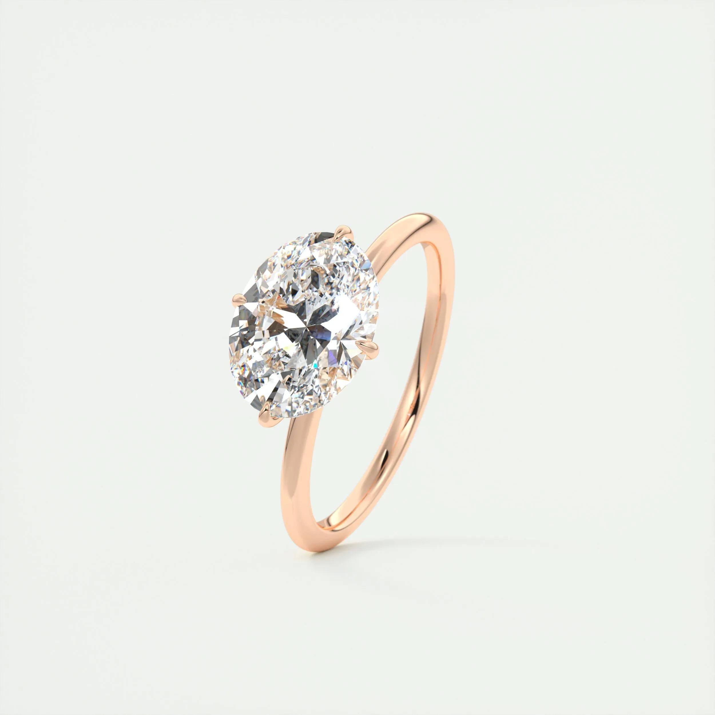 Hidden Halo Engagement Ring Featuring 1.91 CT Oval Moissanite 17