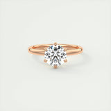 Solitaire Bezel Engagement Ring Featuring 1.35 CT Round Moissanite 15