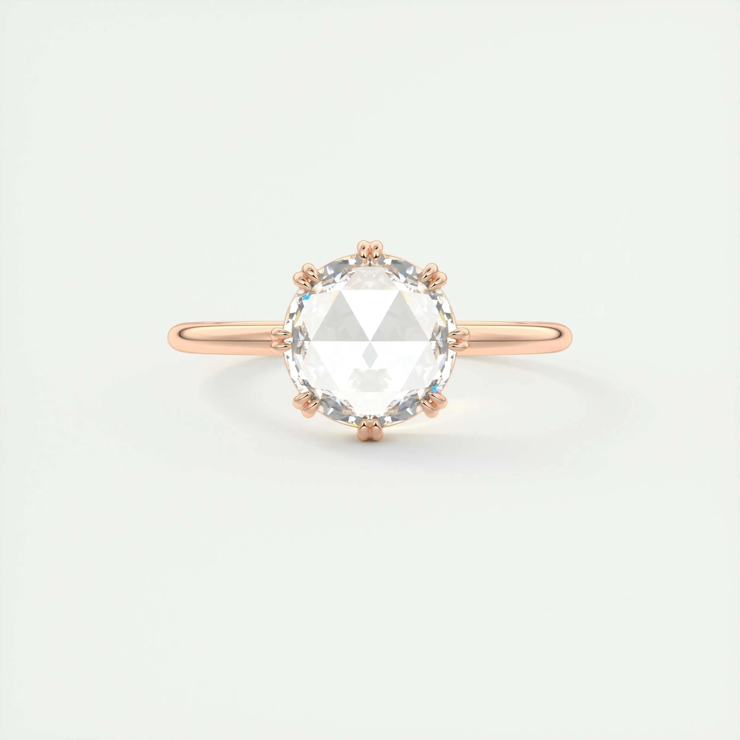Solitaire Engagement Ring Featuring 1.35 CT Round Moissanite 16