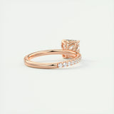 Pave Engagement Ring Featuring 2.03 CT Asscher Moissanite 17
