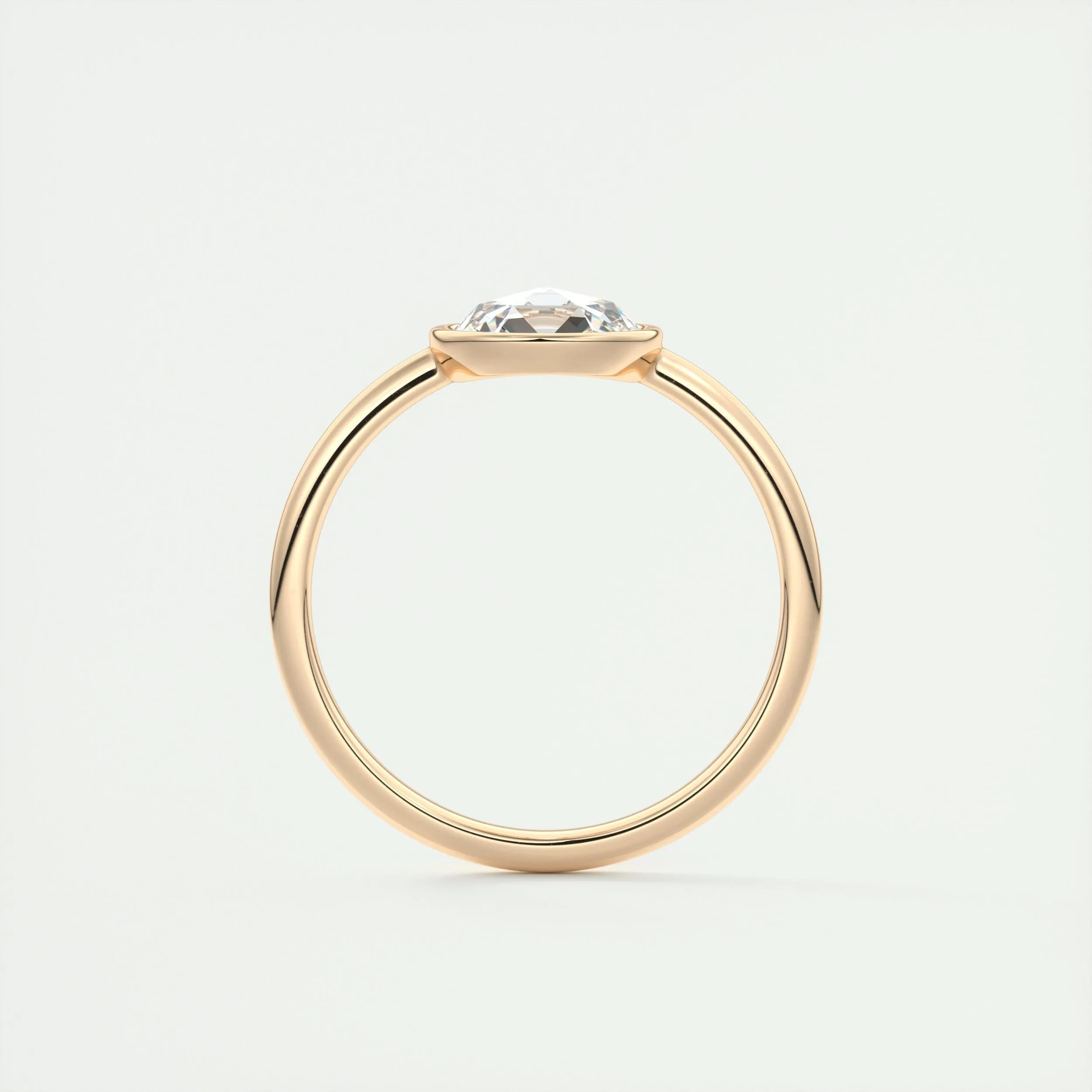 Solitaire Engagement Ring Featuring 1.19 CT Round Moissanite 19