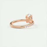 Pave Engagement Ring Featuring 1.91 CT Oval Moissanite 17