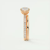 Pave Engagement Ring Featuring 2.15 CT Cushion Moissanite 19