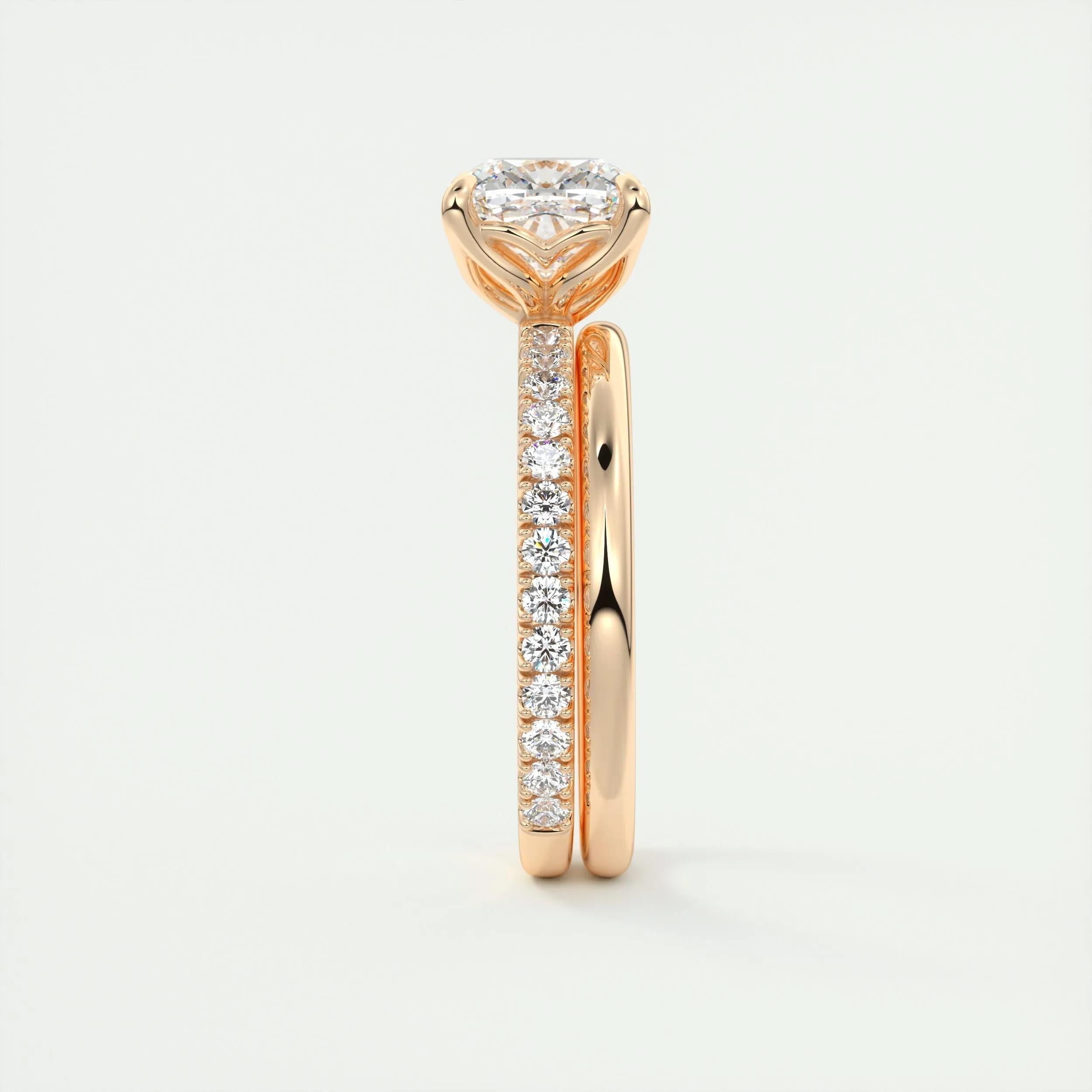 Pave Engagement Ring Featuring 2.15 CT Cushion Moissanite 19