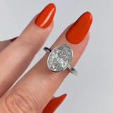 Solitaire Bezel Engagement Ring Featuring 1.91 CT Oval Moissanite 2