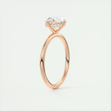Hidden Halo Engagement Ring Featuring 1.91 CT Oval Moissanite 19