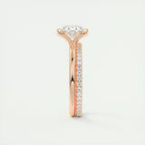 Solitaire Engagement Ring Featuring 1.91 CT Oval Moissanite 18