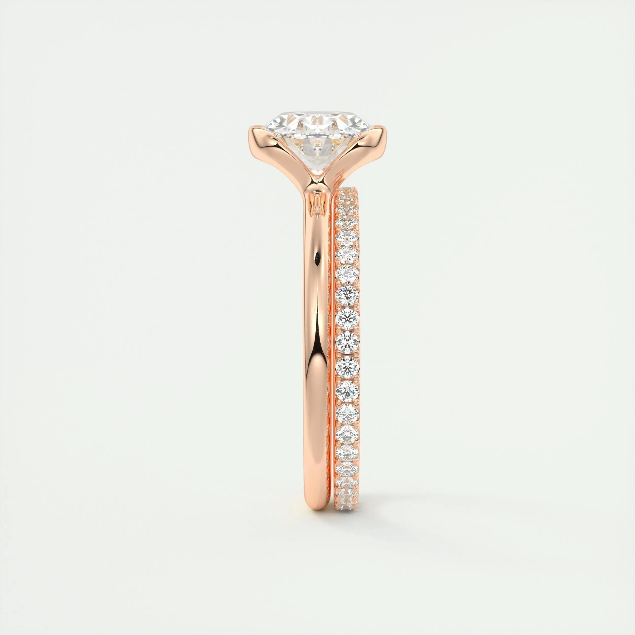 Solitaire Engagement Ring Featuring 1.91 CT Oval Moissanite 18