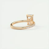Pave Engagement Ring Featuring 2.0 CT Radiant Moissanite 18